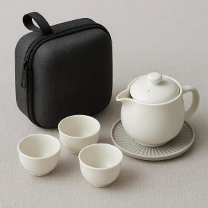 Portable Travel Tea Set - Compact & Lightweight, Includes Carrying Case