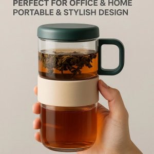 Dual-Use Tea Cup - Perfect for Office & Home, Portable & Stylish Design