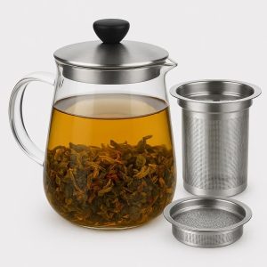 Loose Tea Infuser Pot - Removable Strainer, Perfect for Herbal & Oolong Tea